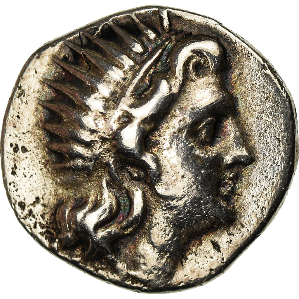 Coin, Caria, Aristoboulos, Drachm, 188-170 BC, Rhodes, AU(50-53), Silver