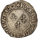 Moneta, Francja, Charles VII, Blanc aux trois lys, Tours, EF(40-45), Bilon