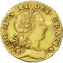 GREAT BRITAIN, 1/4 Guinea, 1762, KM #592, VF(20-25), Gold, 2.04