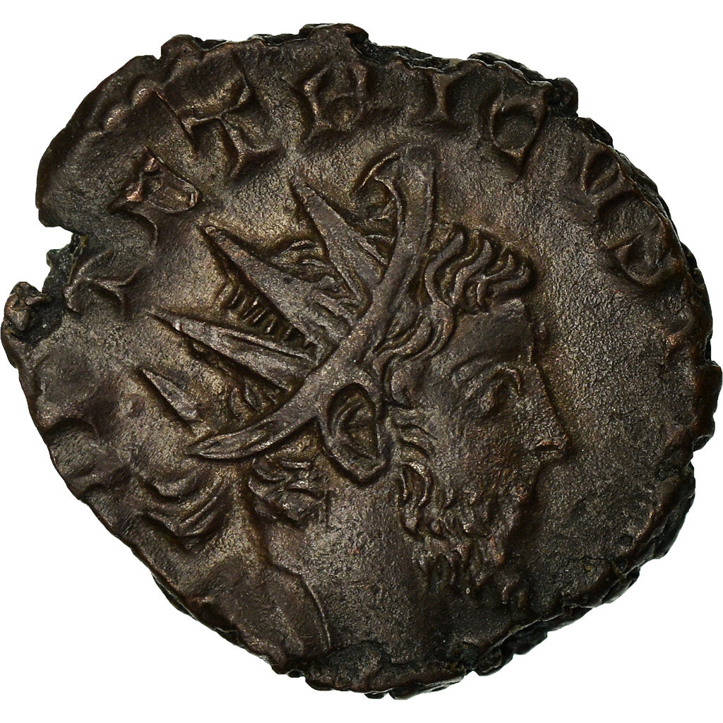 Coin, Tetricus I, Antoninianus, Incuse strike, AU(55-58), Billon