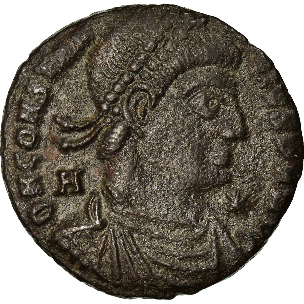 Coin, Constantius II, Centenionalis, 350, Siscia, EF(40-45), Copper, RIC:284