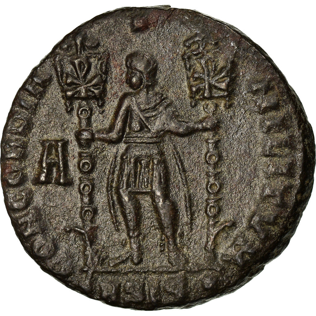 Coin, Constantius II, Centenionalis, 350, Siscia, EF(40-45), Copper, RIC:284