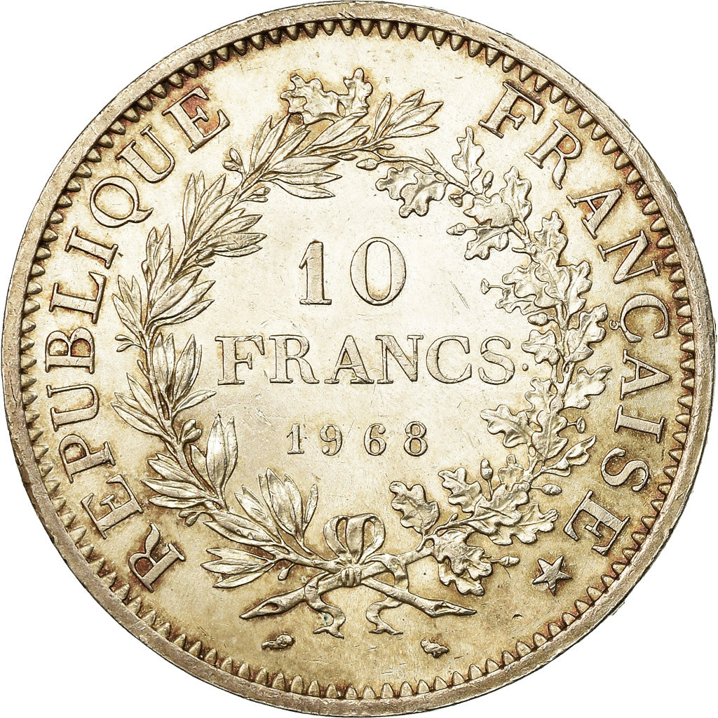 Coin, France, Hercule, 10 Francs, 1968, Paris, AU(55-58), Silver, KM:932