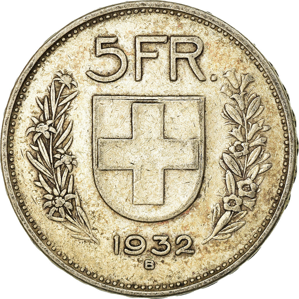 Switzerland, 5 Francs, 1932, Bern, VF(20-25), Silver, KM:40