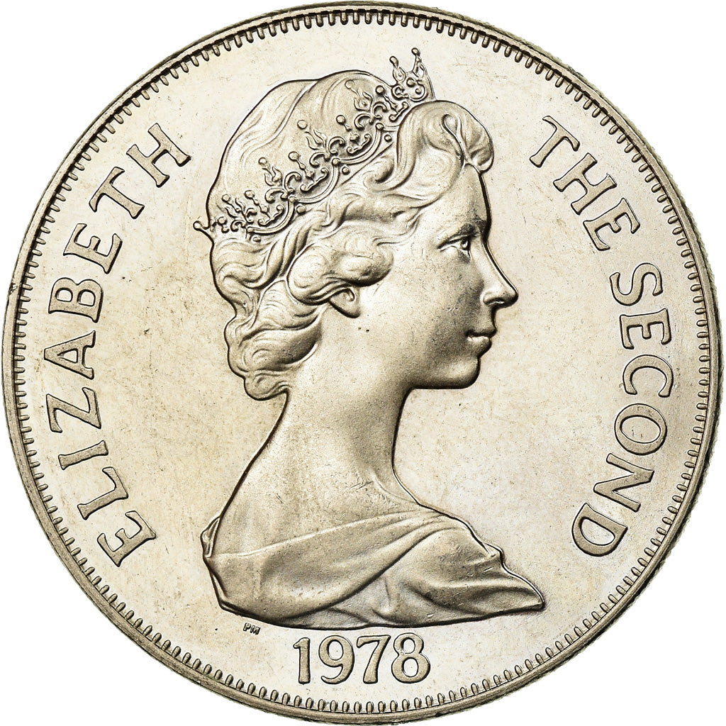 Coin, Ascension Island, 25 Pence, Crown, 1978, Pobjoy Mint, AU(55-58)