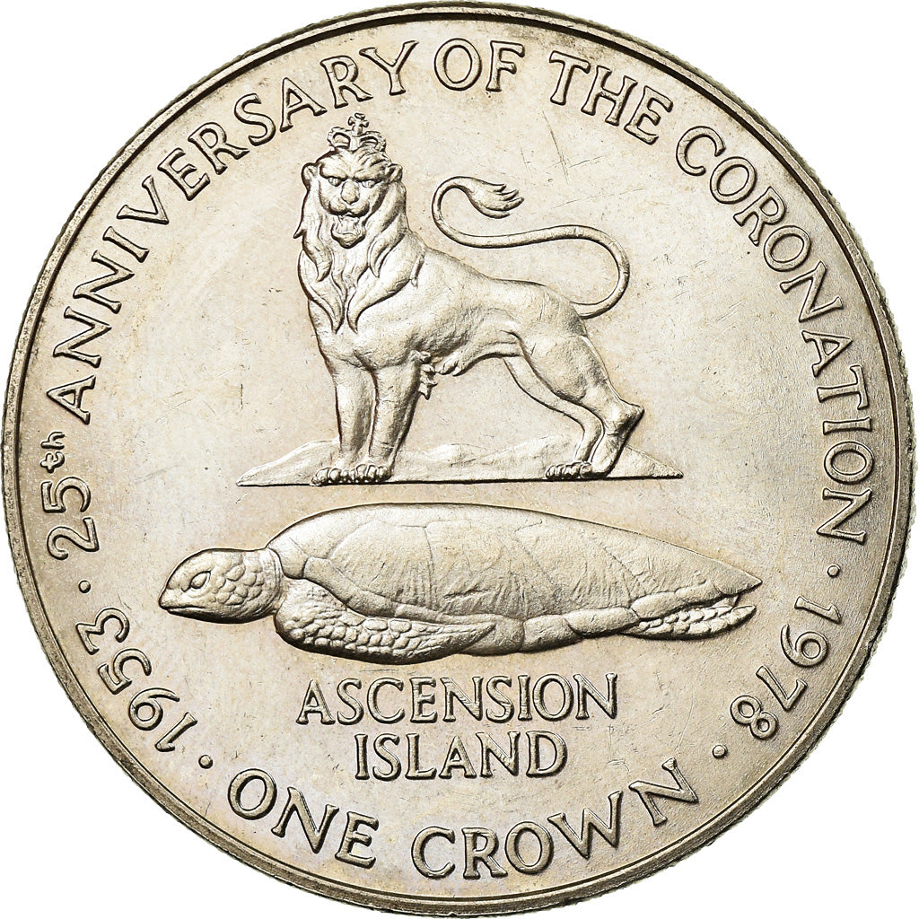 Coin, Ascension Island, 25 Pence, Crown, 1978, Pobjoy Mint, AU(55-58)