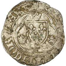 Moeda, França, Charles VIII, Blanc à la couronne, Uncertain Mint, VF(30-35)