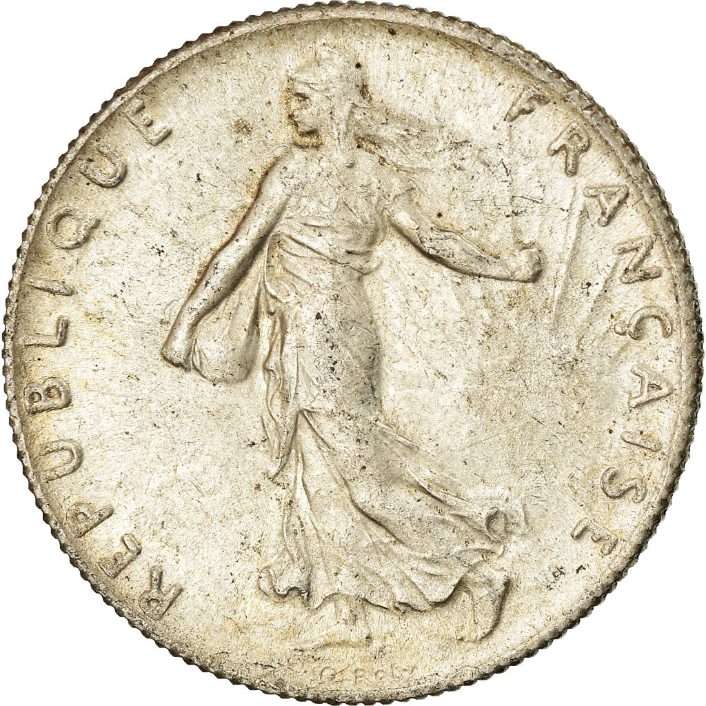 Coin, France, Semeuse, 50 Centimes, 1918, Paris, AU(55-58), Silver, KM:854, Le