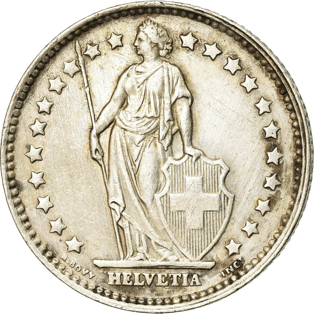 Coin, Switzerland, Franc, 1966, Bern, AU(50-53), Silver, KM:24