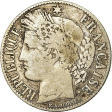 Coin, France, Cérès, Franc, 1887, Paris, VF(20-25), Silver, KM:822.1