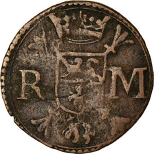 Coin, Spanish Netherlands, Philip IV, Duit, Roermond, VF(20-25), Copper
