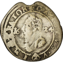 Moneta, Francia, Franche-Comté, 1/4 de teston, 2 gros, 1624, Besançon, MB