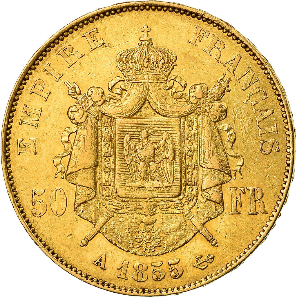Monnaie, France, Napoleon III, Napoléon III, 50 Francs, 1855, Paris, TTB, Or