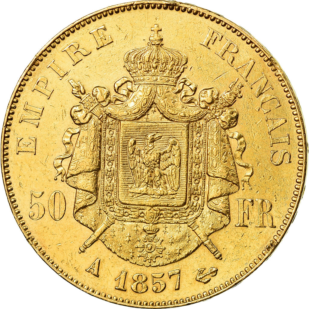 Munten, Frankrijk, Napoleon III, Napoléon III, 50 Francs, 1857, Paris, ZF+