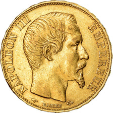 Moneta, Francia, Napoleon III, Napoléon III, 20 Francs, 1856, Paris, BB+, Oro