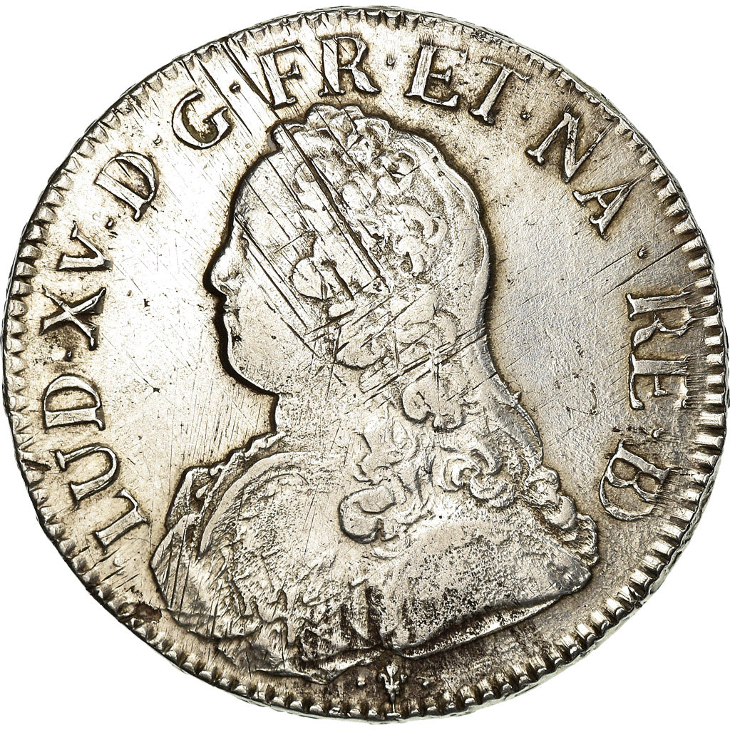Moneda, Francia, Louis XV, Écu de Béarn aux branches d'olivier, 1732, Pau