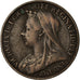 Coin, Great Britain, Victoria, Farthing, 1900, VF(20-25), Bronze, KM:788.2