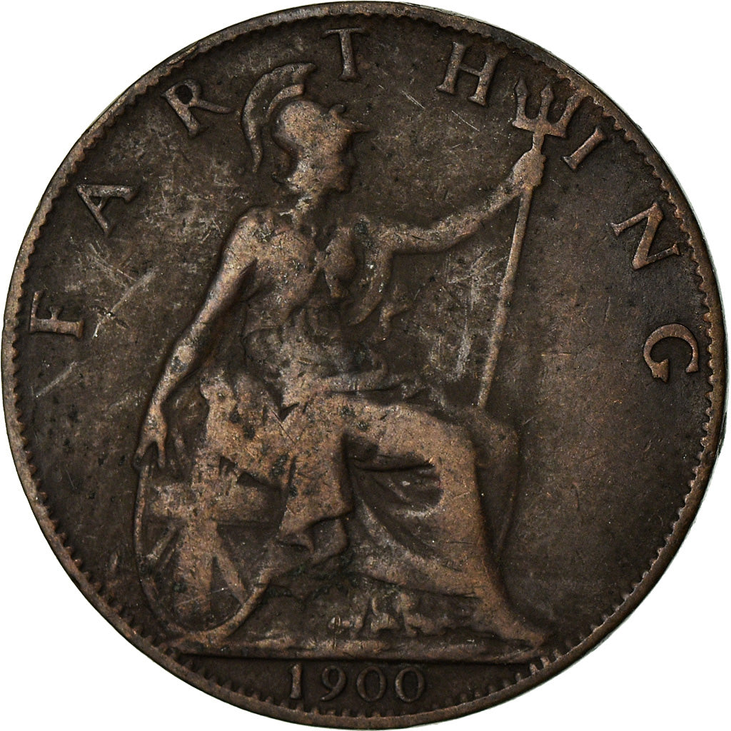 Coin, Great Britain, Victoria, Farthing, 1900, VF(20-25), Bronze, KM:788.2
