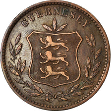Coin, Guernsey, 8 Doubles, 1902, Heaton, Birmingham, EF(40-45), Bronze, KM:7
