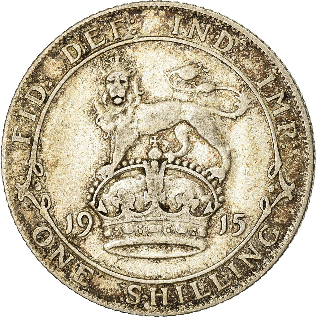 Coin, Great Britain, George V, Shilling, 1915, VF(20-25), Silver, KM:816