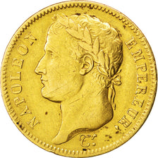 FRANCE, Napoléon I, 40 Francs, 1812, Paris, KM #696.1, EF(40-45), Gold, Gadoury 