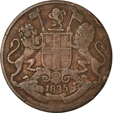 Coin, INDIA-BRITISH, 1/4 Anna, 1835, VF(20-25), Copper, KM:446.1