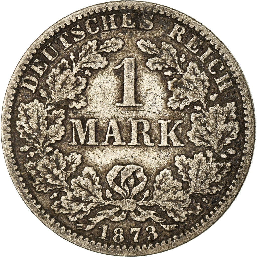 Coin, GERMANY - EMPIRE, Wilhelm I, Mark, 1873, Berlin, EF(40-45), Silver, KM:7