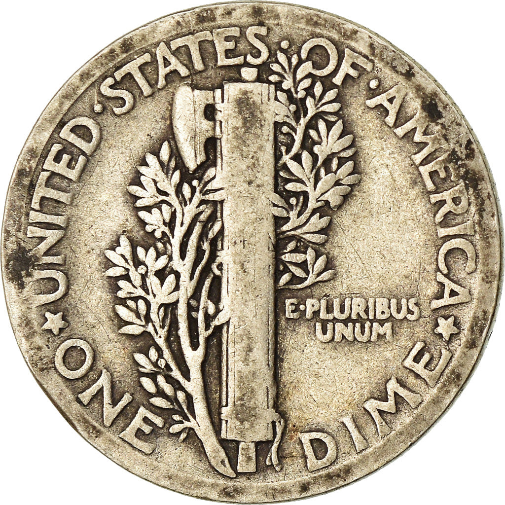 Moneda, Estados Unidos, Mercury Dime, Dime, 1923, U.S. Mint, Philadelphia, BC+