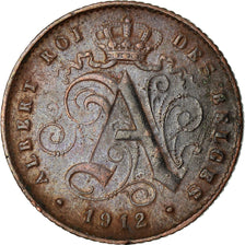 Coin, Belgium, Albert I, Centime, 1912, EF(40-45), Copper, KM:76