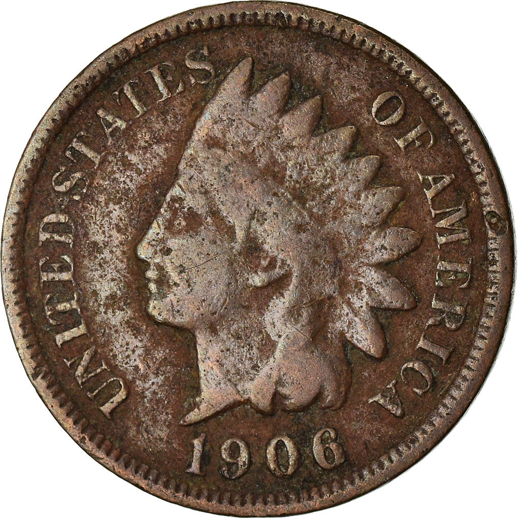 Coin, United States, Indian Head Cent, Cent, 1906, U.S. Mint, Philadelphia