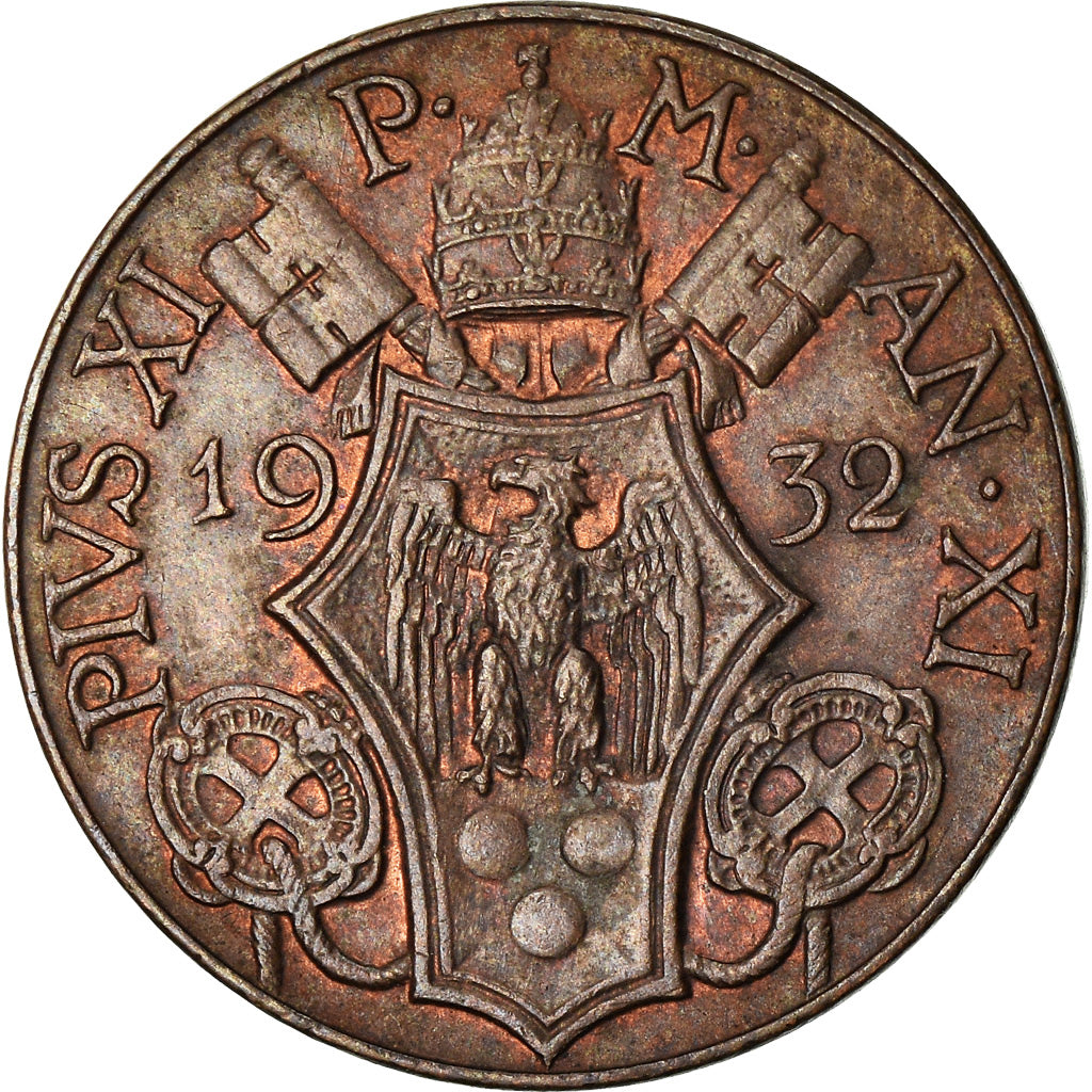Moneta, CITTÀ DEL VATICANO, Pius XI, 5 Centesimi, 1932, Rome, BB+, Bronzo, KM:1