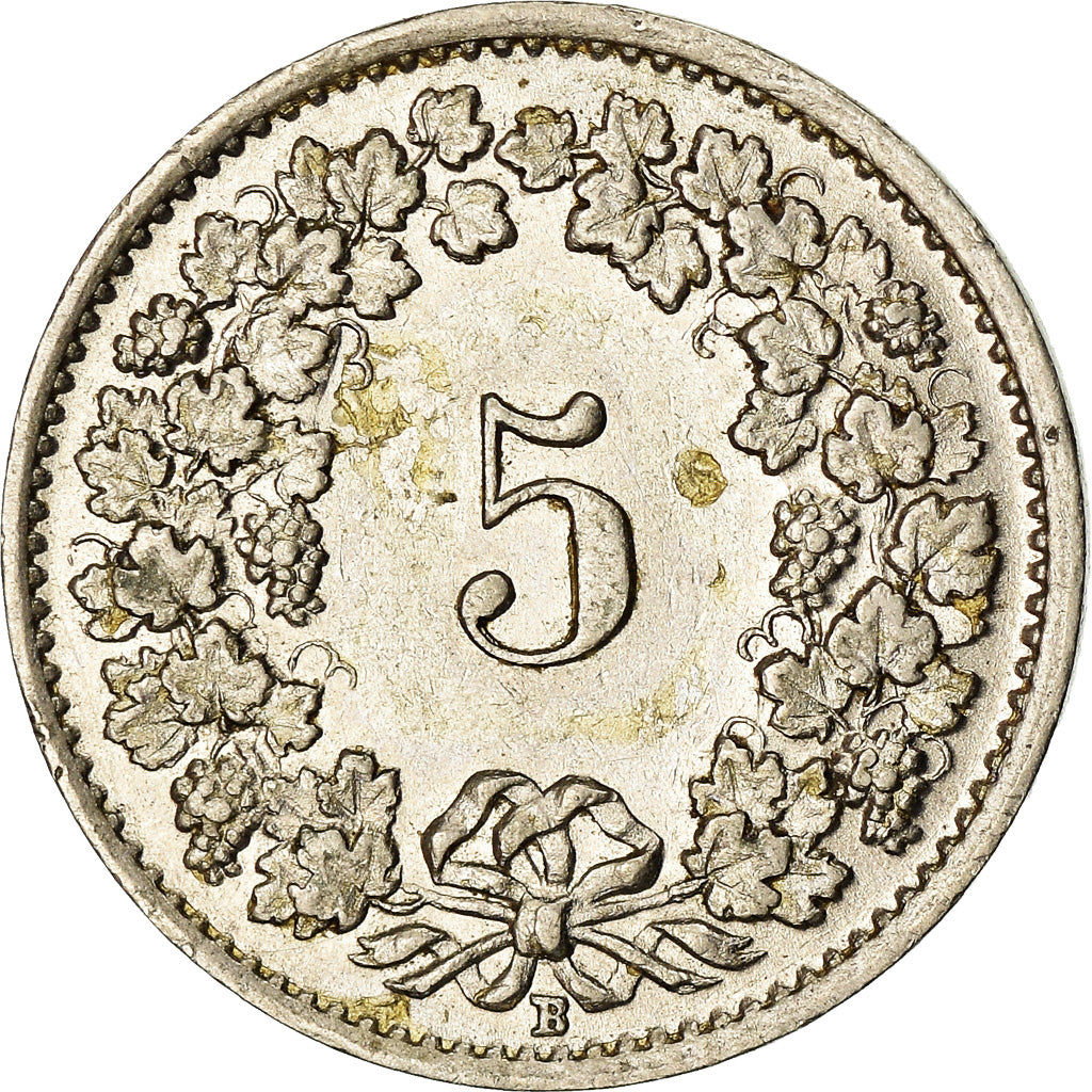 Moneta, Svizzera, 5 Rappen, 1939, Bern, BB+, Nichel, KM:26b