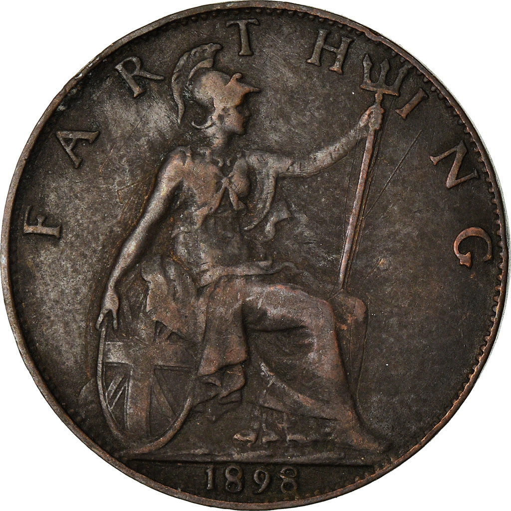 Coin, Great Britain, Victoria, Farthing, 1898, VF(30-35), Bronze, KM:788.2