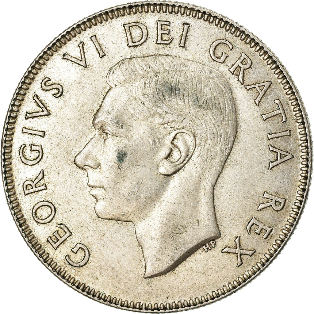 Coin, Canada, George VI, 50 Cents, 1952, Royal Canadian Mint, Ottawa, EF(40-45)