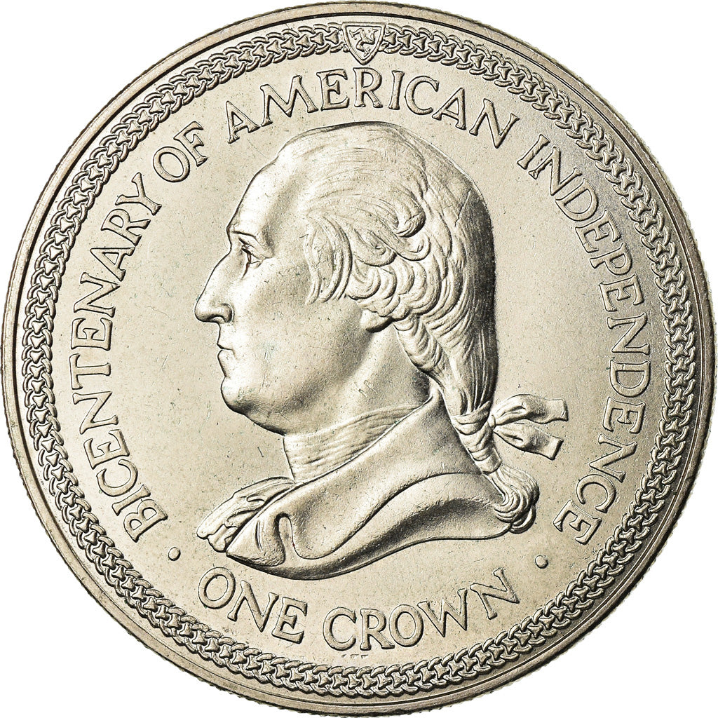 Coin, Isle of Man, Elizabeth II, Crown, 1976, Pobjoy Mint, AU(50-53)