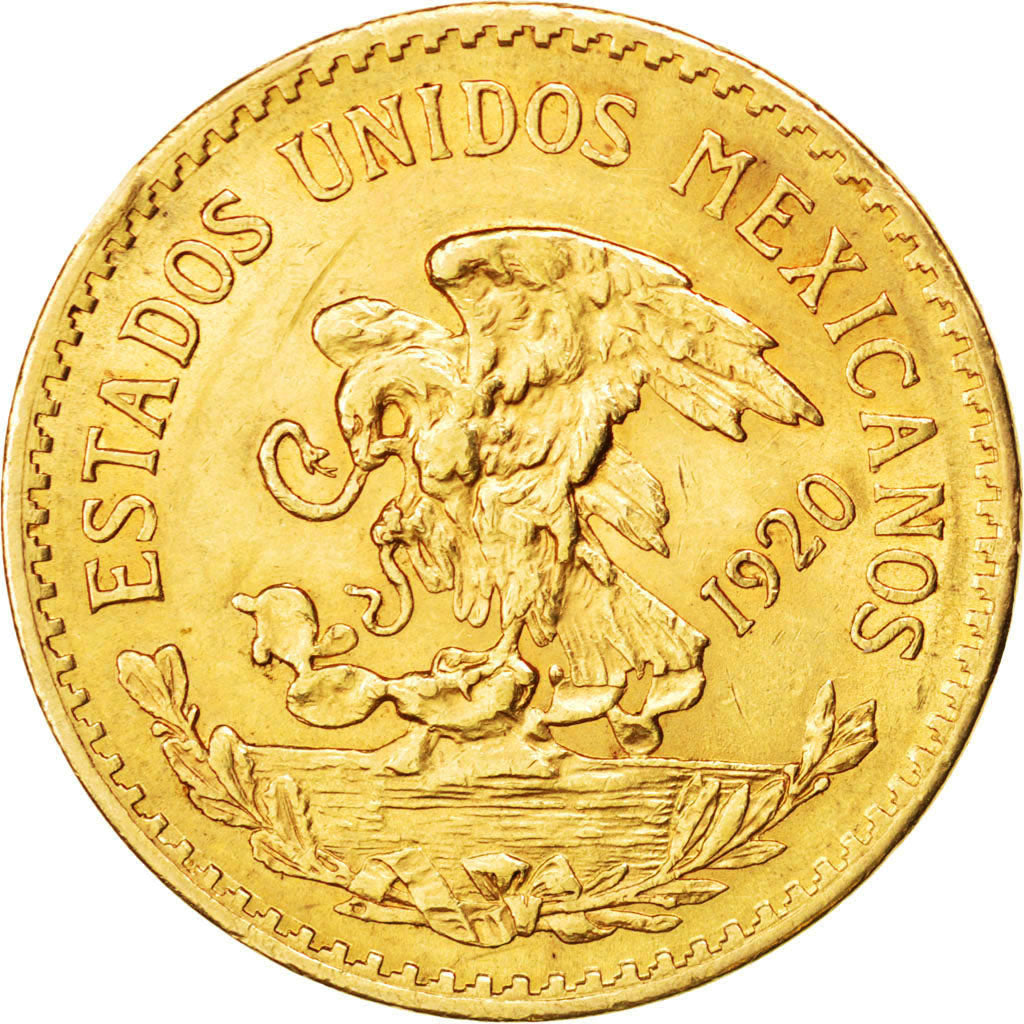 Mexique, République, 20 Pesos Or 1920, KM 478