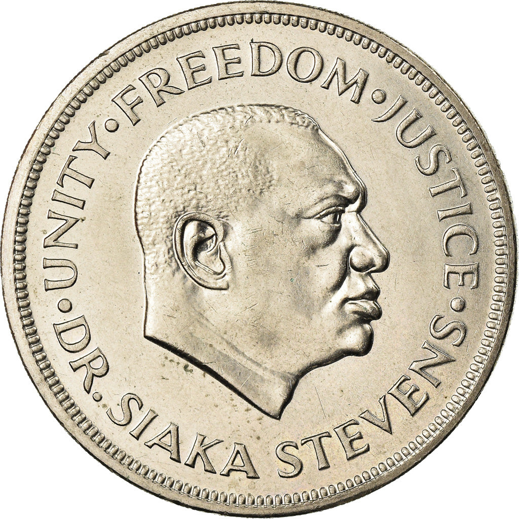 Coin, Sierra Leone, Leone, 1974, British Royal Mint, AU(55-58), Copper-nickel