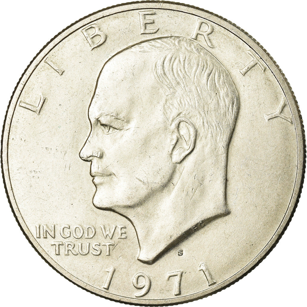 Coin, United States, Eisenhower Dollar, Dollar, 1971, U.S. Mint, San Francisco