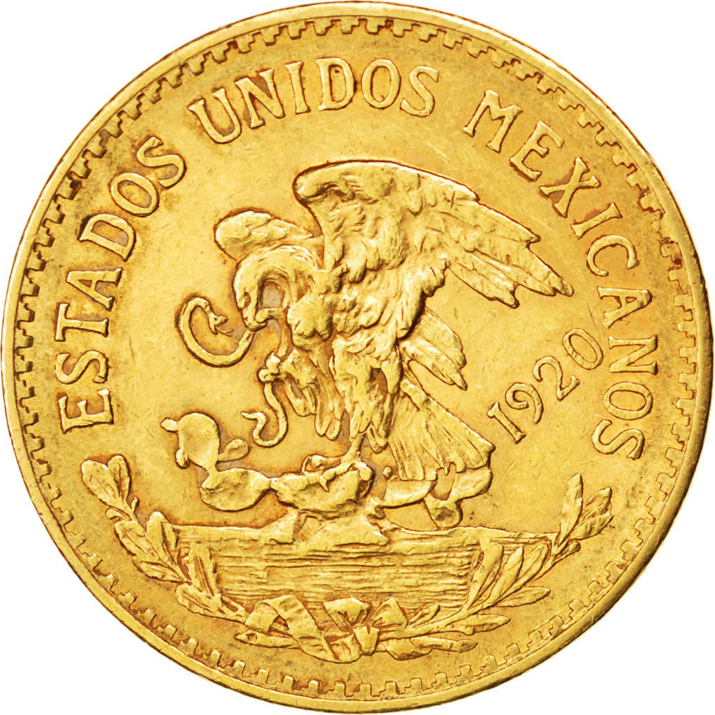 Mexique, République, 20 Pesos Or 1920, KM 478