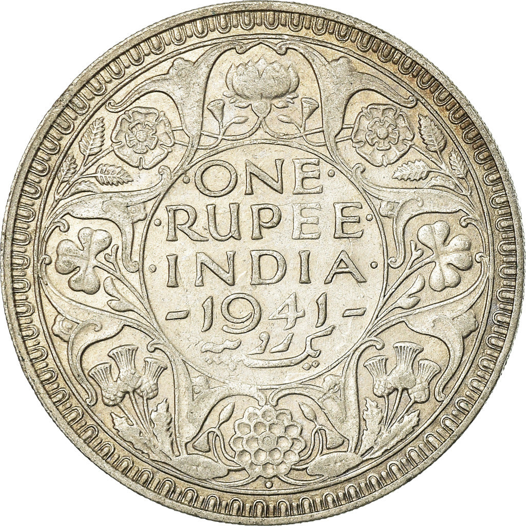 Coin, INDIA-BRITISH, George VI, Rupee, 1941, EF(40-45), Silver, KM:556