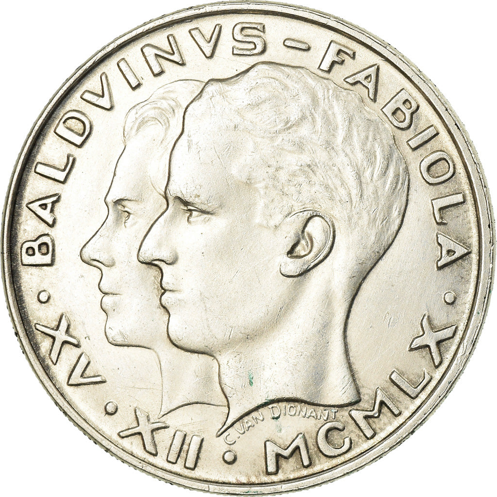 Coin, Belgium, 50 Francs, 50 Frank, 1960, Brussels, AU(55-58), Silver, KM:152.1