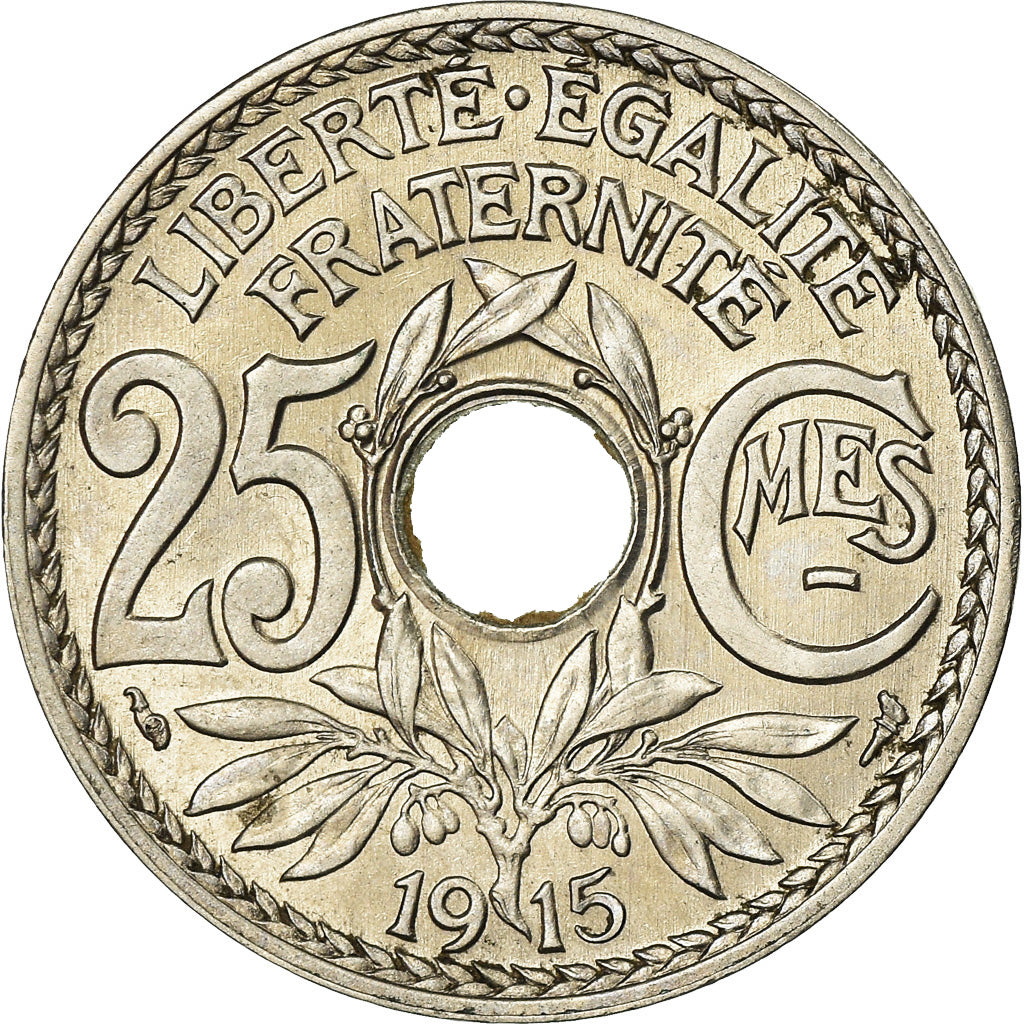 Monnaie, France, Lindauer, 25 Centimes, 1915, SUP+, Nickel, Gadoury:379, KM:867