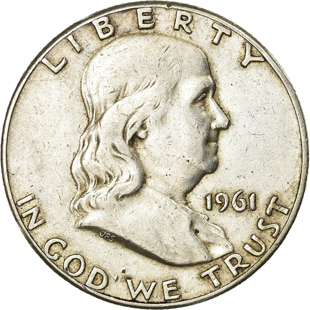 Coin, United States, Franklin Half Dollar, Half Dollar, 1961, U.S. Mint