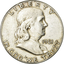Coin, United States, Franklin Half Dollar, Half Dollar, 1961, U.S. Mint
