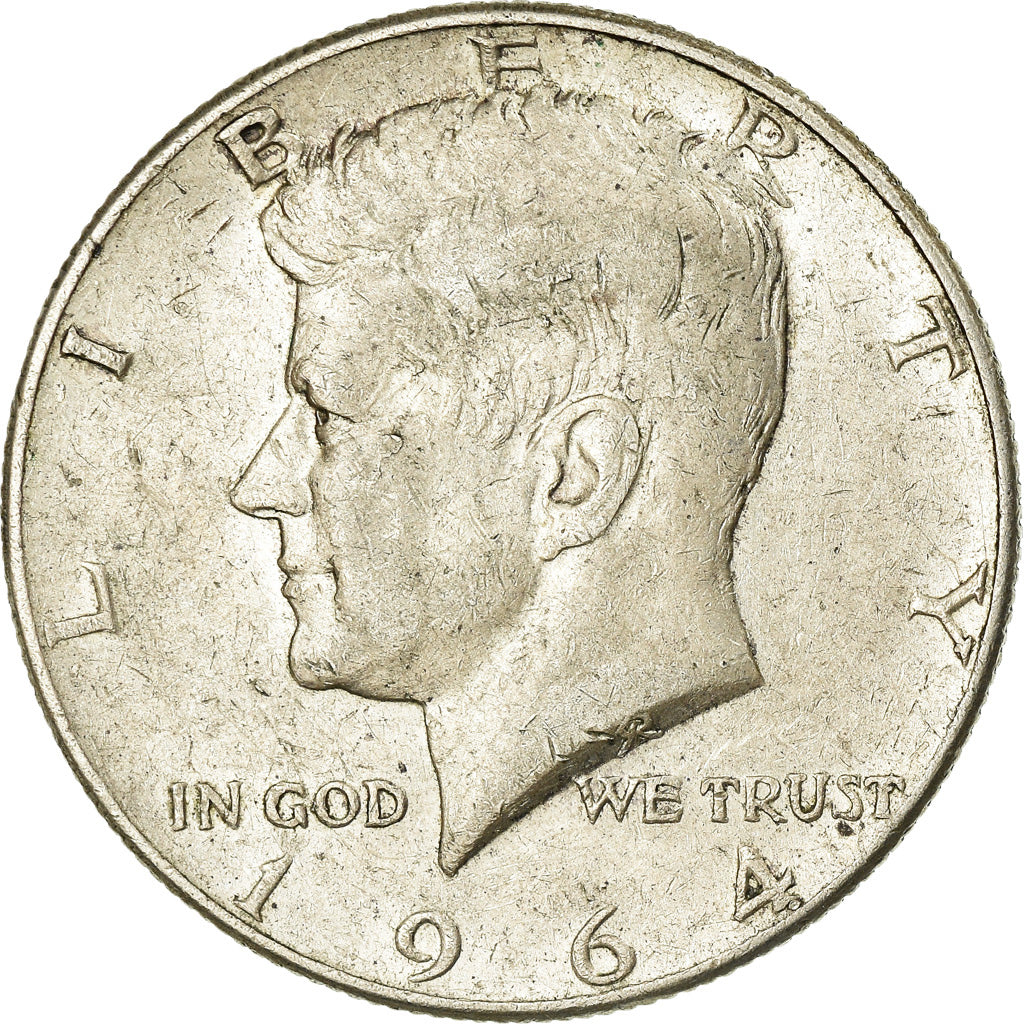 Coin, United States, Kennedy Half Dollar, Half Dollar, 1964, U.S. Mint