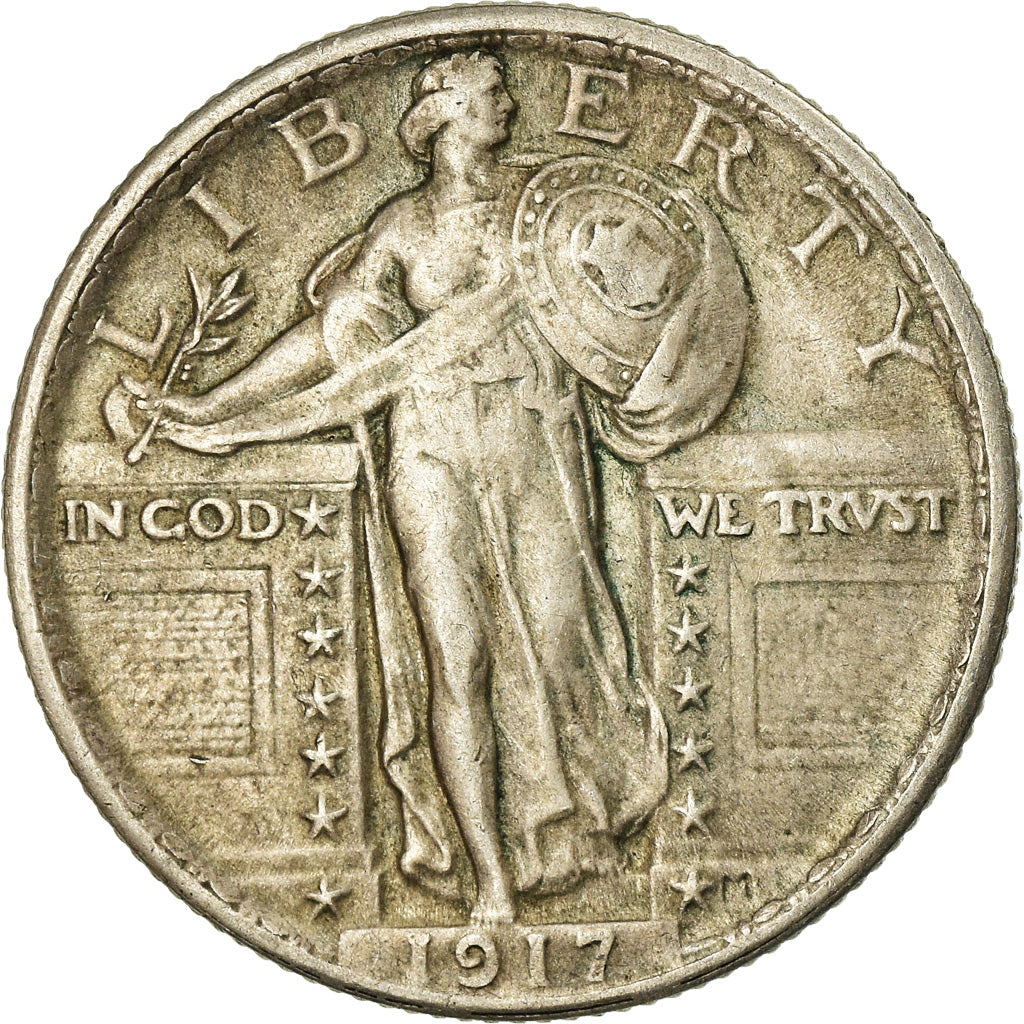 Coin, United States, Standing Liberty Quarter, Quarter, 1917, U.S. Mint