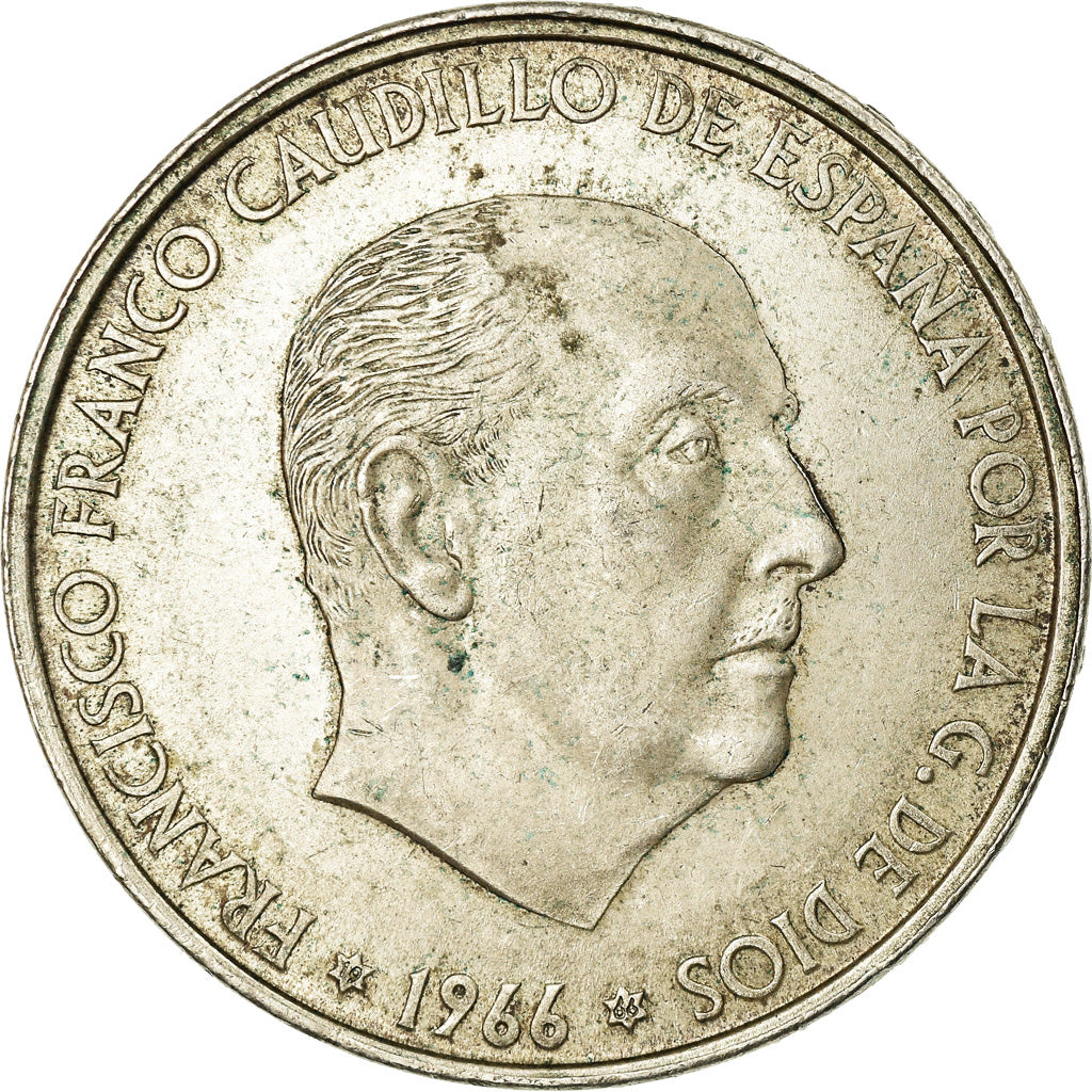 Coin, Spain, Caudillo and regent, 100 Pesetas, 1966, Madrid, EF(40-45), Silver