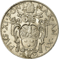 Coin, VATICAN CITY, Pius XI, Lira, 1936, EF(40-45), Nickel, KM:5