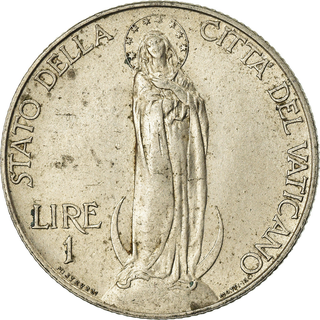 Coin, VATICAN CITY, Pius XI, Lira, 1936, EF(40-45), Nickel, KM:5