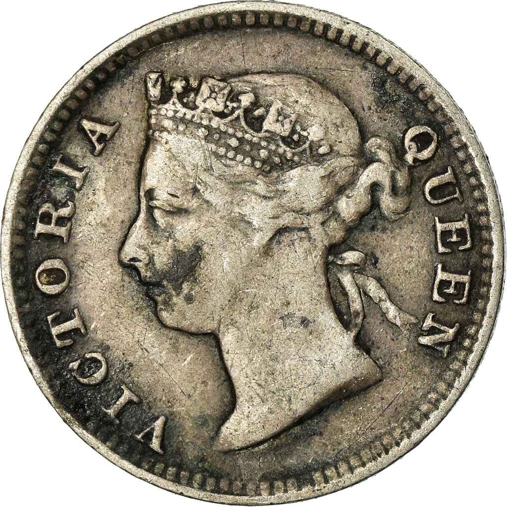 Moneta, Hong Kong, Victoria, 5 Cents, 1894, BB, Argento, KM:5